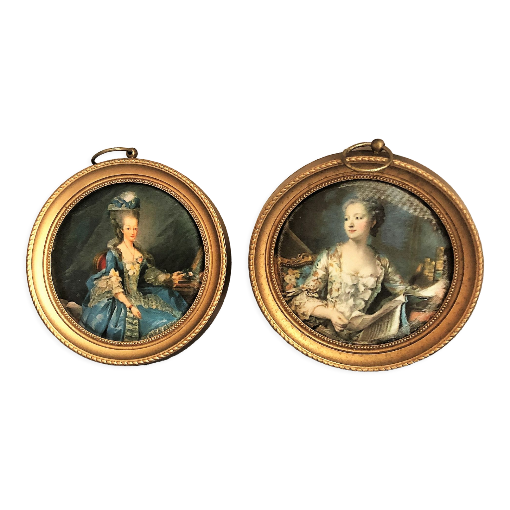 Pair of frame medallion Marie-Antoinette