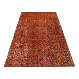 Distressed vintage turkish patchwork rug 150x100 cm wool medium