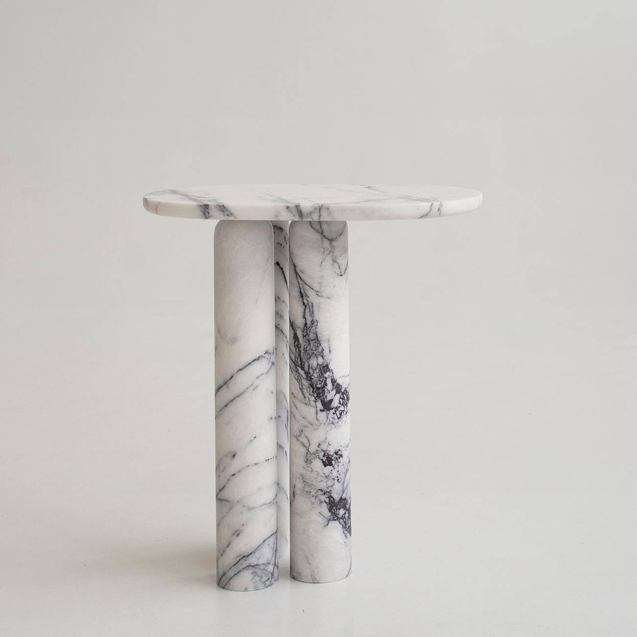 Trio No 3 White Lilac Side Table