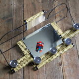 1950s perforated metal coat holder