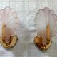 Pair of wall lamps glass sheet