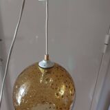 Vintage blown glass pendant lamp