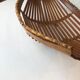 Trash has vintage fruit in wood and bamboo. Vintage design 1950 1960