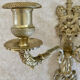 Pair of antique wall sconces in bronze - Louis XVI style / Saying