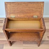 Vintage storage stool, made of wood, handcrafted.