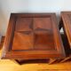Pair of French-made side tables.