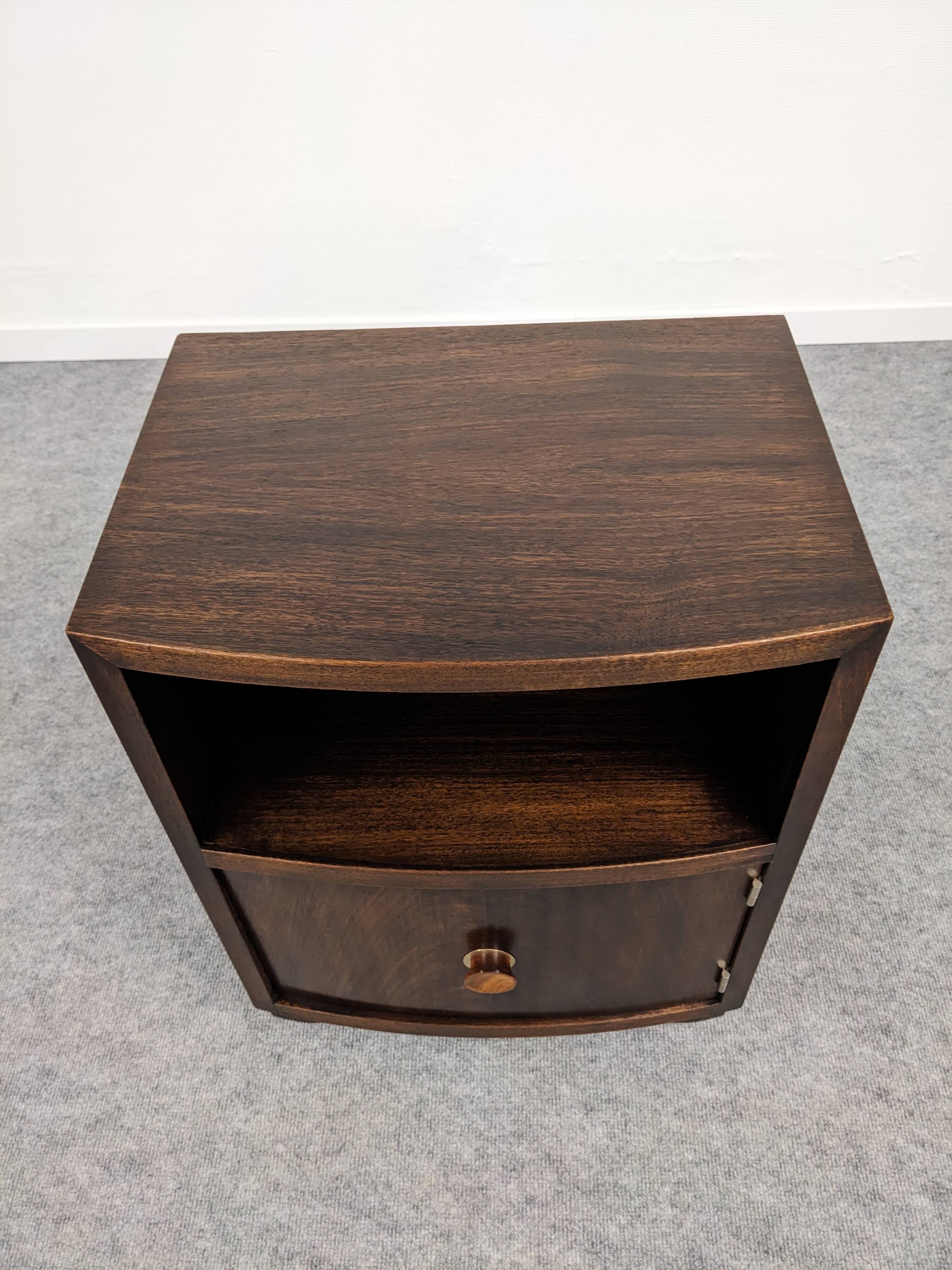 Pair of Art Deco rosewood bedside tables circa 1930