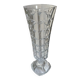 vase on feet in art deco molded crystal glass