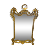 Miroir doré style classique années 60 Italie résine