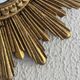 Vintage 1960 sun mirror witch's eye fine gold resin - 26 cm