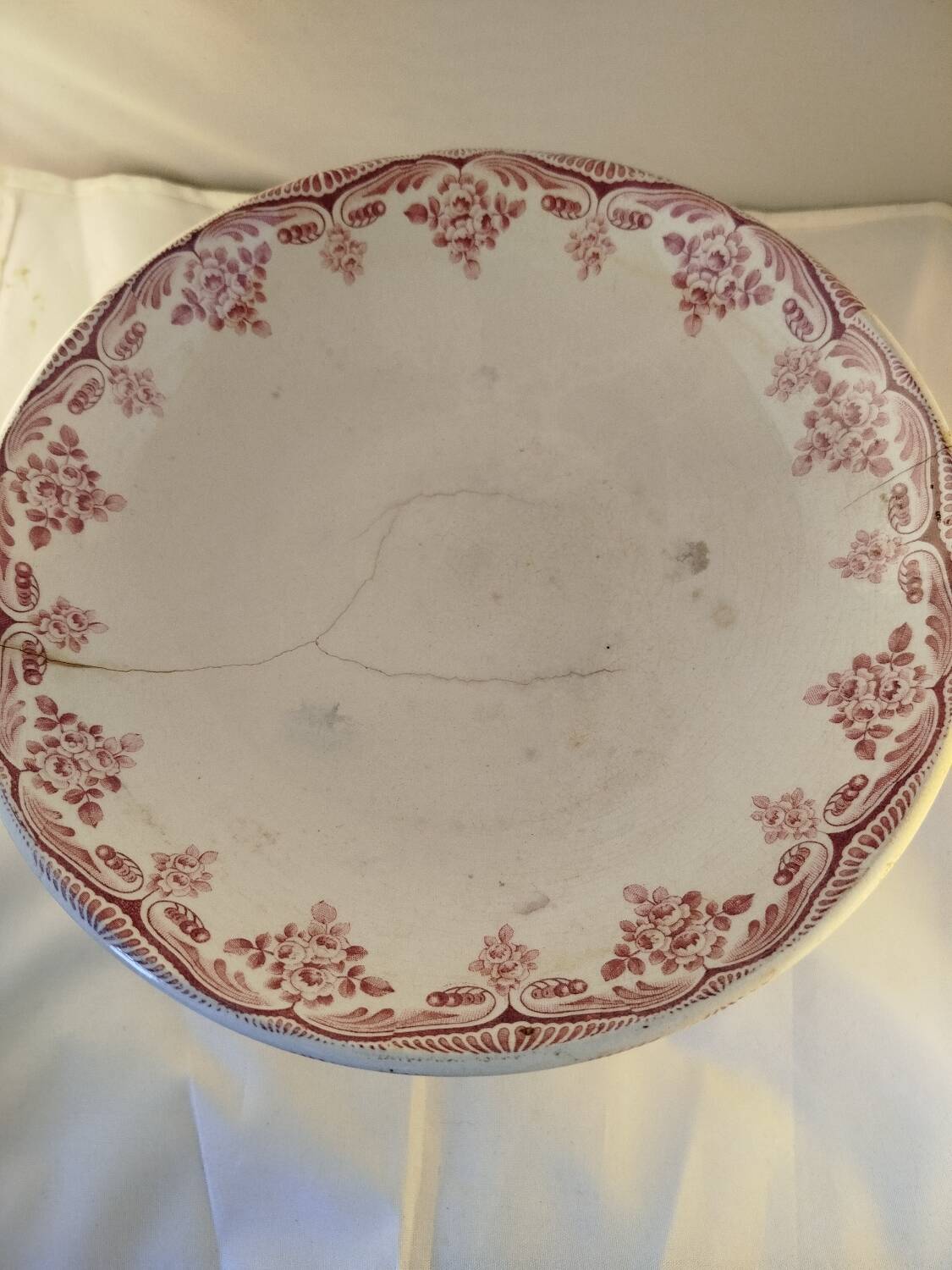 Antique service, fruit dish and 3 oval platters, ironstone