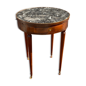 Table bouillotte en noyer d’époque directoire XVIII eme siècle