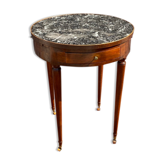 Table bouillotte en noyer d’époque directoire XVIII eme siècle