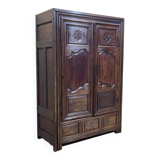 19th century Breton wardrobe in cherry, oak and chestnut