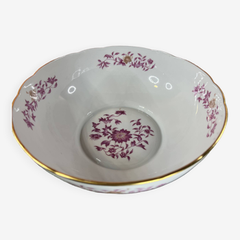 Limoges Bernadaud porcelain flat salad bowl for Christofle