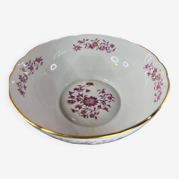 Saladier plat porcelaine Limoges Bernadaud pour Christofle