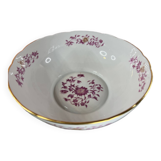 Limoges Bernadaud porcelain flat salad bowl for Christofle