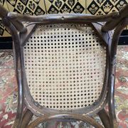 Set of 7 Baumann / Thonet / Fischel caned bistro chairs