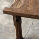 Large upcycled golden teak coffee table L1m60 W70 H45