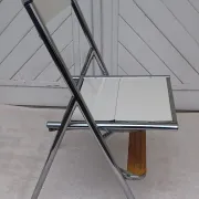 Wood and formica step stool chair