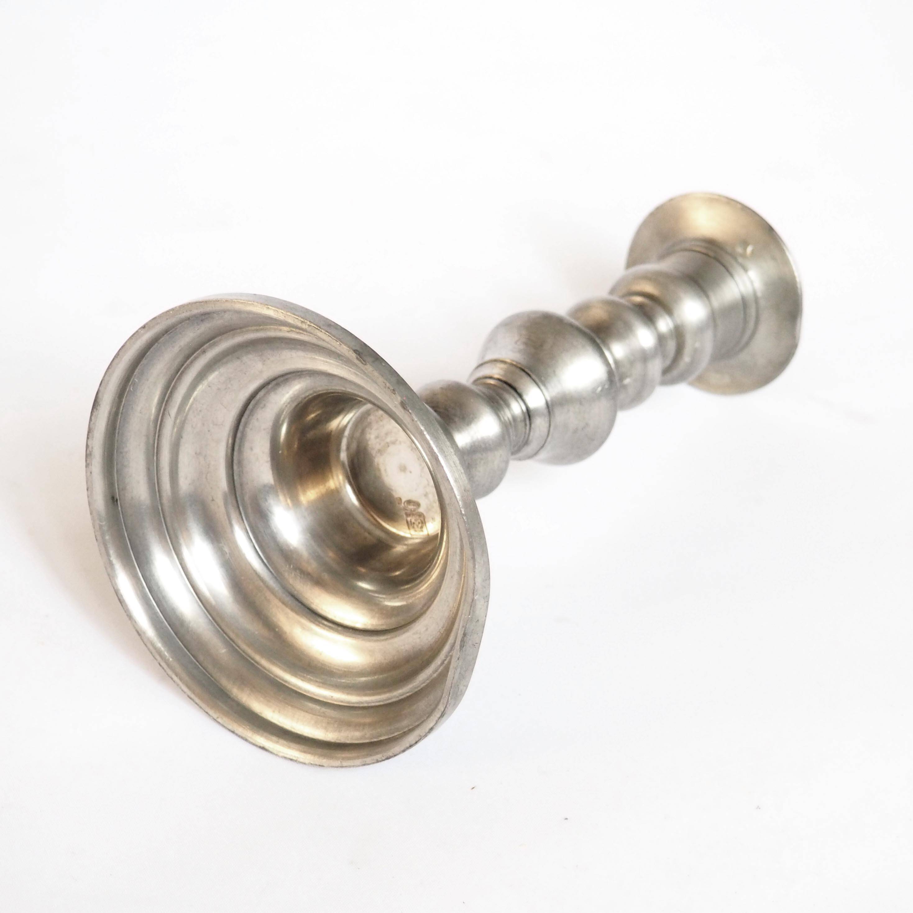 Silver candle holder