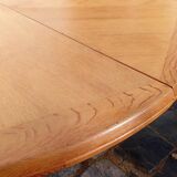 Large oak table by Guillerme & Chambron