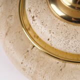 Philippe Barbier lamp travertine brass Hollywood Regency