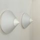 Pair of vintage Limburg wall lights, metal and opaline, Germany 1970