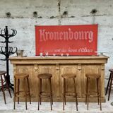 Old oak restaurant bar counter from the early 20th century