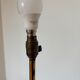 Art Deco lamp brass and black glass 260415