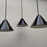 Enameled sheet metal pendant lights