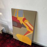 Abstract backhoe canvas