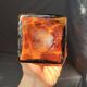 Vintage Italian Glass Vase Leopard Turtle Shell Mid Century