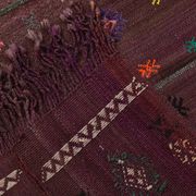 Burgundy Art Deco Vintage Kilim Rug, 118x124Cm