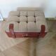 Unique-small vintage bench-ottoman-stool-colonial style - suitcase