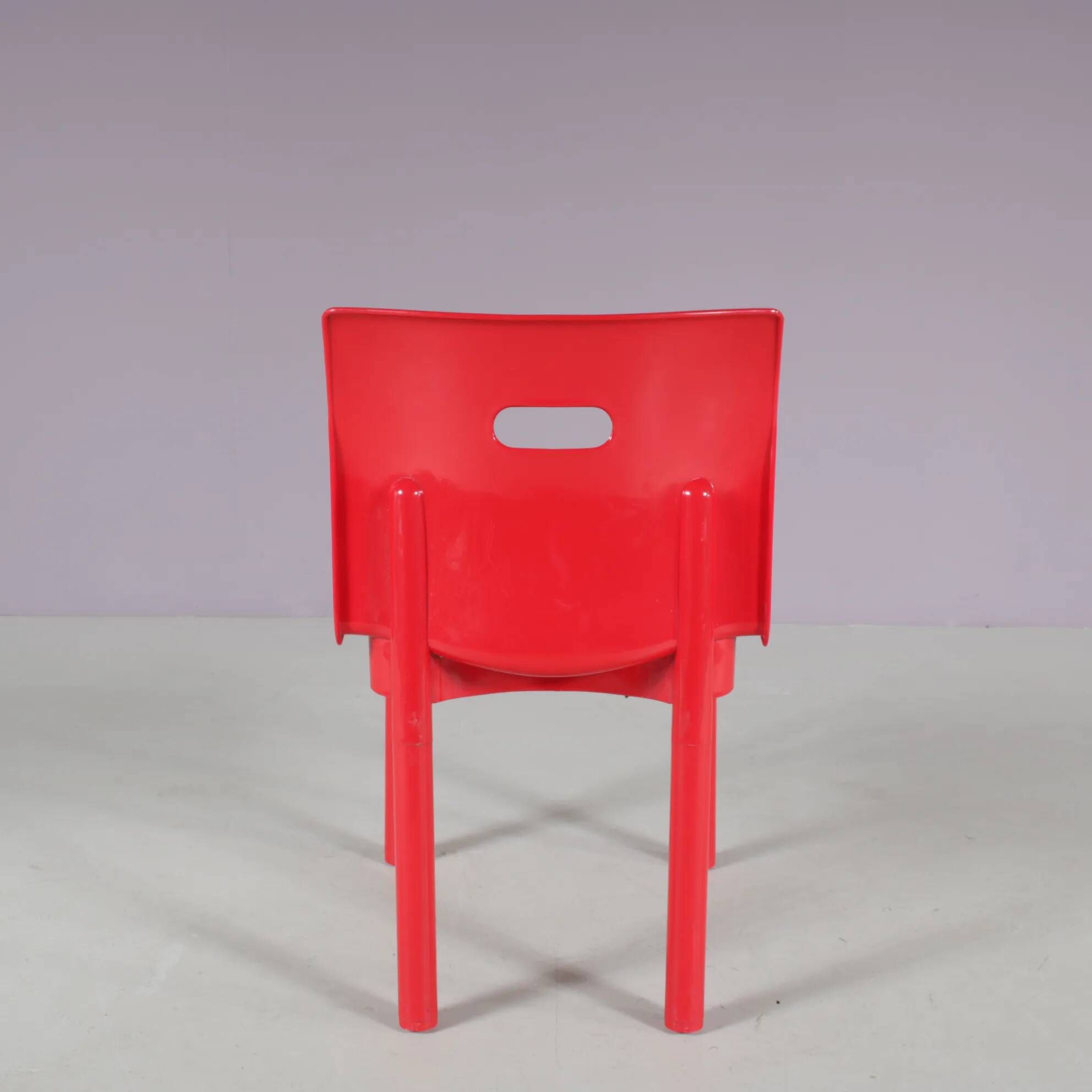1980s “4870” chairs by Anna Castelli Ferrieri for Kartell, Italy
