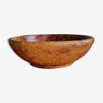 Salad bowl made of real olive wood