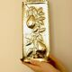 Vintage European brass sconce in pear motif