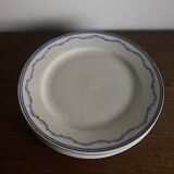 Set of 5 Tournai plates with twig neo-classical design, mid-19th century, ironstone.