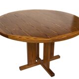 Vintage Design Pine Dining Table, Oval Table from the 1970s
