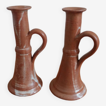 Stoneware candle holders