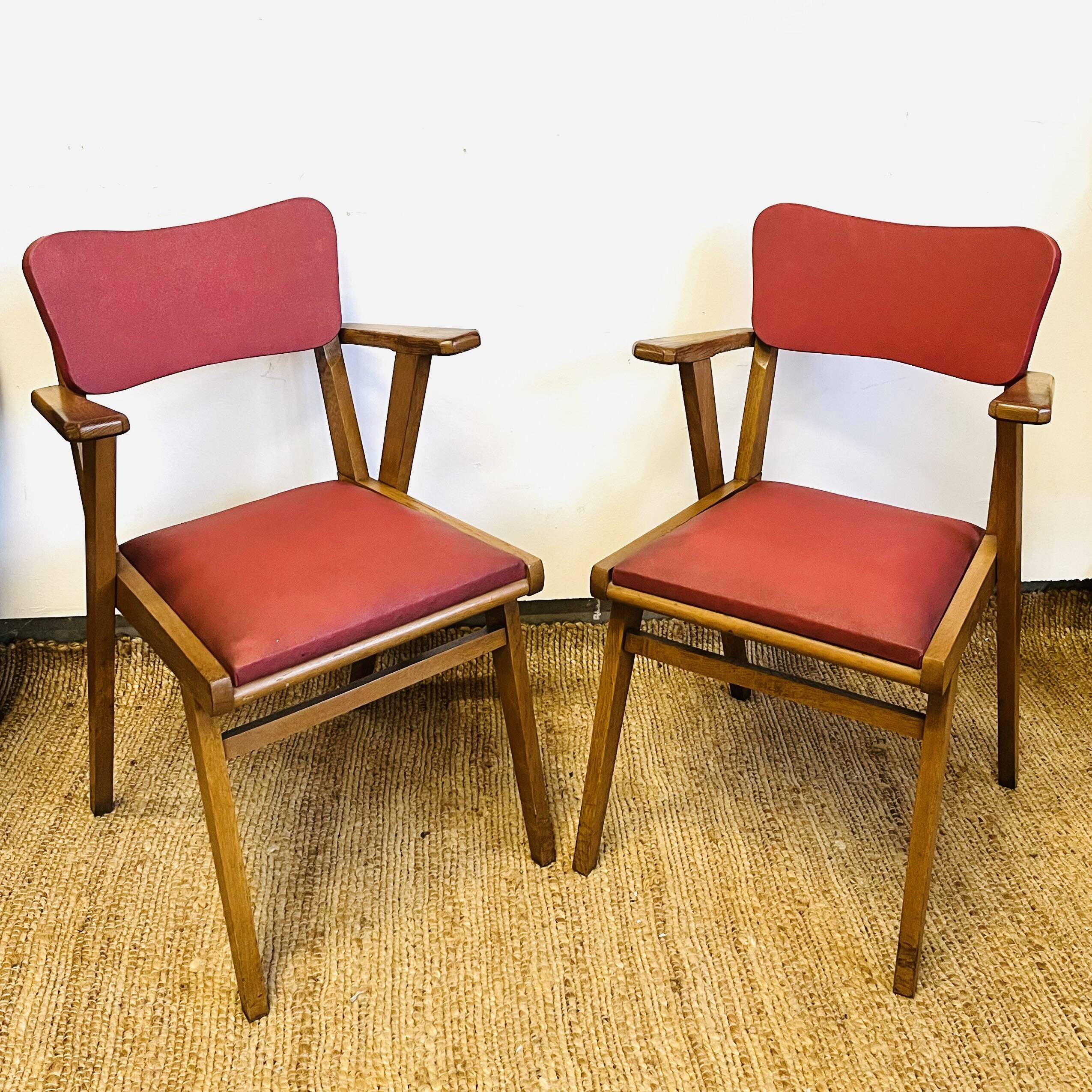 Pair of vintage 1950s bridge chairs