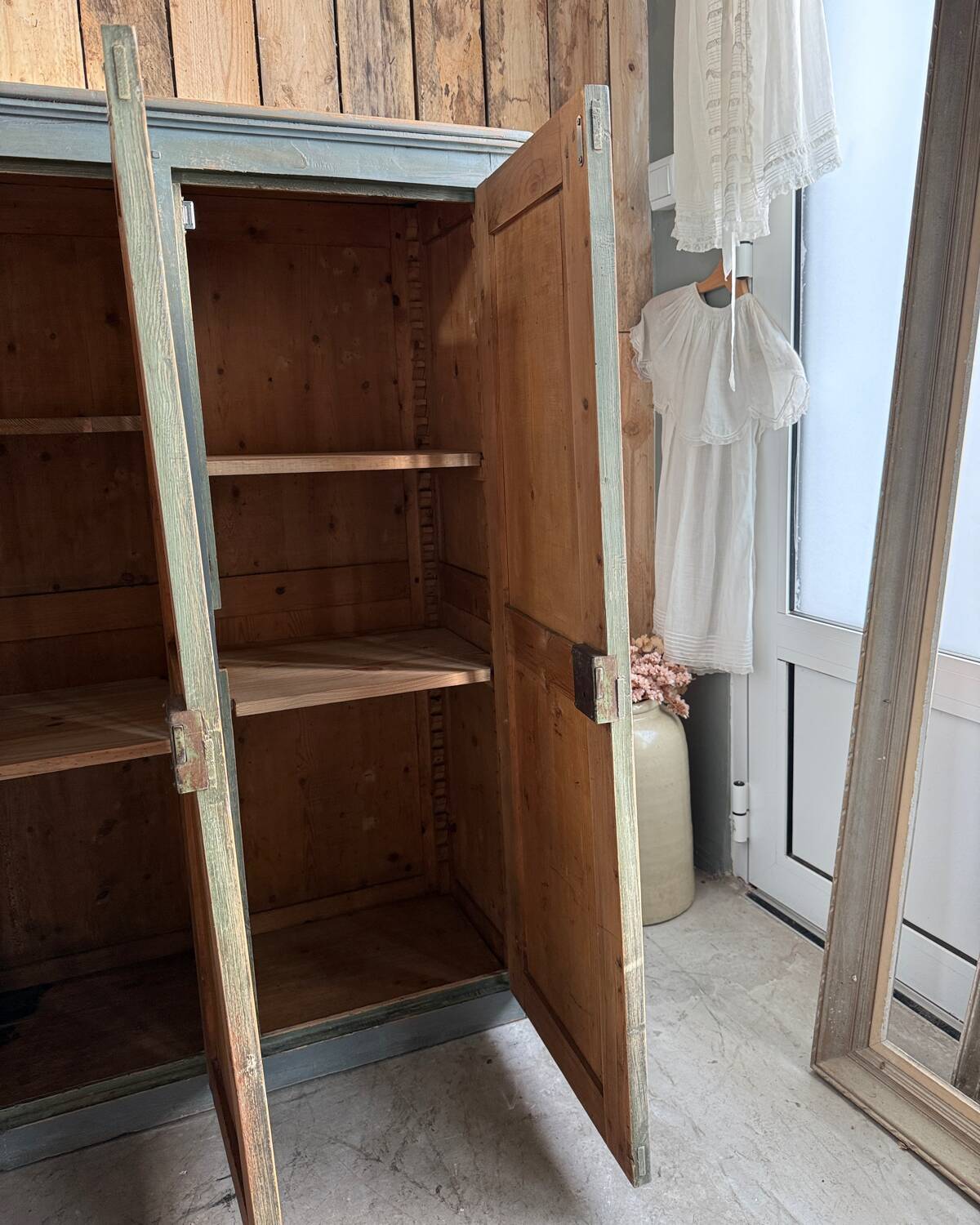 Old three-door workshop cabinet (renovated)