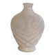 White opaline glass owl vase. Around 1970.