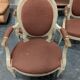 Antique Louis XVI style salon – Basket seat settee and 4 armchairs