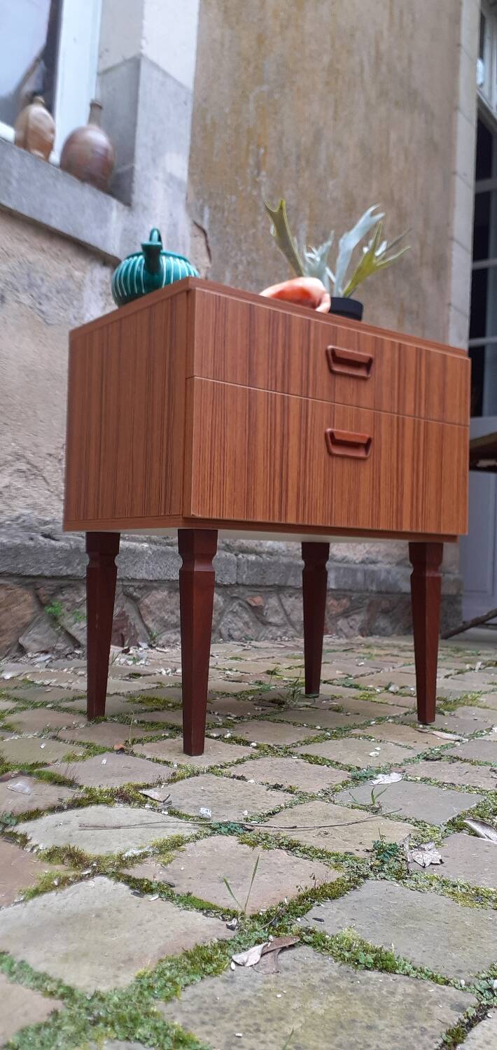 70s Scandinavian style bedside table