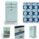 Vintage gray green bathroom chest of drawers