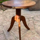 Old inlaid pedestal table