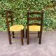 Paire de chaises bois et paille