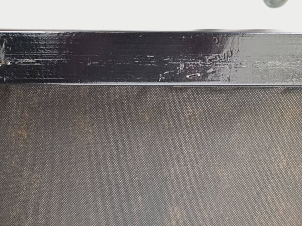 Suite de 4 chaises vintage Marcel Breuer Cesca B32 style Bauhaus en métal noir, bois noir et tissu v